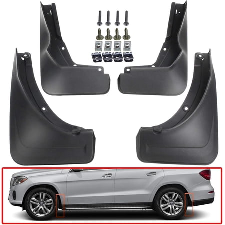 A-Premium Splash Guards Mud Flaps Compatible with Mercedes-Benz GLS450 GLS580 2020 2021 Without Fender Flares and Running Boards Front and Rear Set of 4
