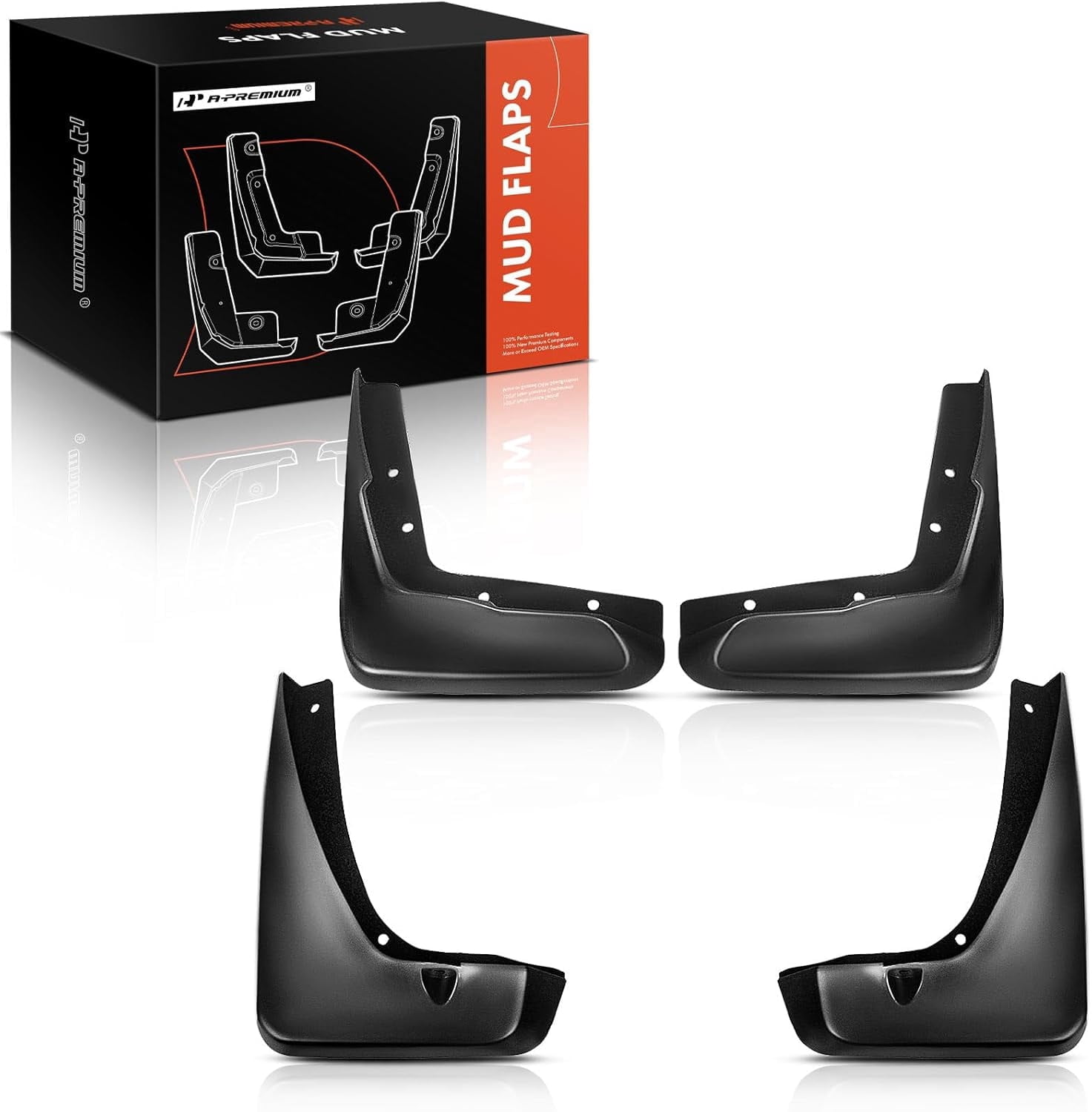A-Premium Splash Guards Mud Flaps Mudflaps Compatible with Chrysler 300 2013-2016 Sedan Front and Rear Wheels 4-PC Set