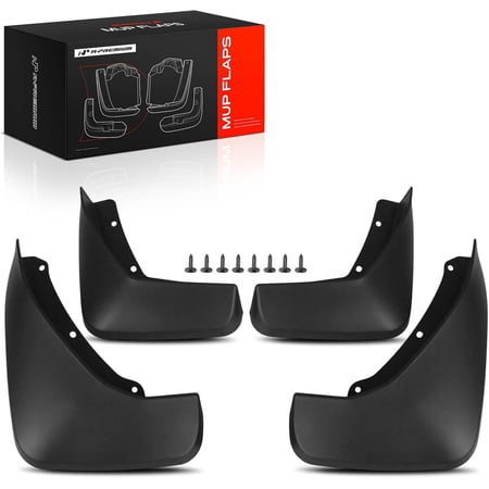 A-Premium Mud Flaps Compatible with Volvo XC90 2015-2023 Sport Utility | No Drilling Required Splash Guards with Installation Hardware Accessories, Set of 4 Front and Rear Mudguards