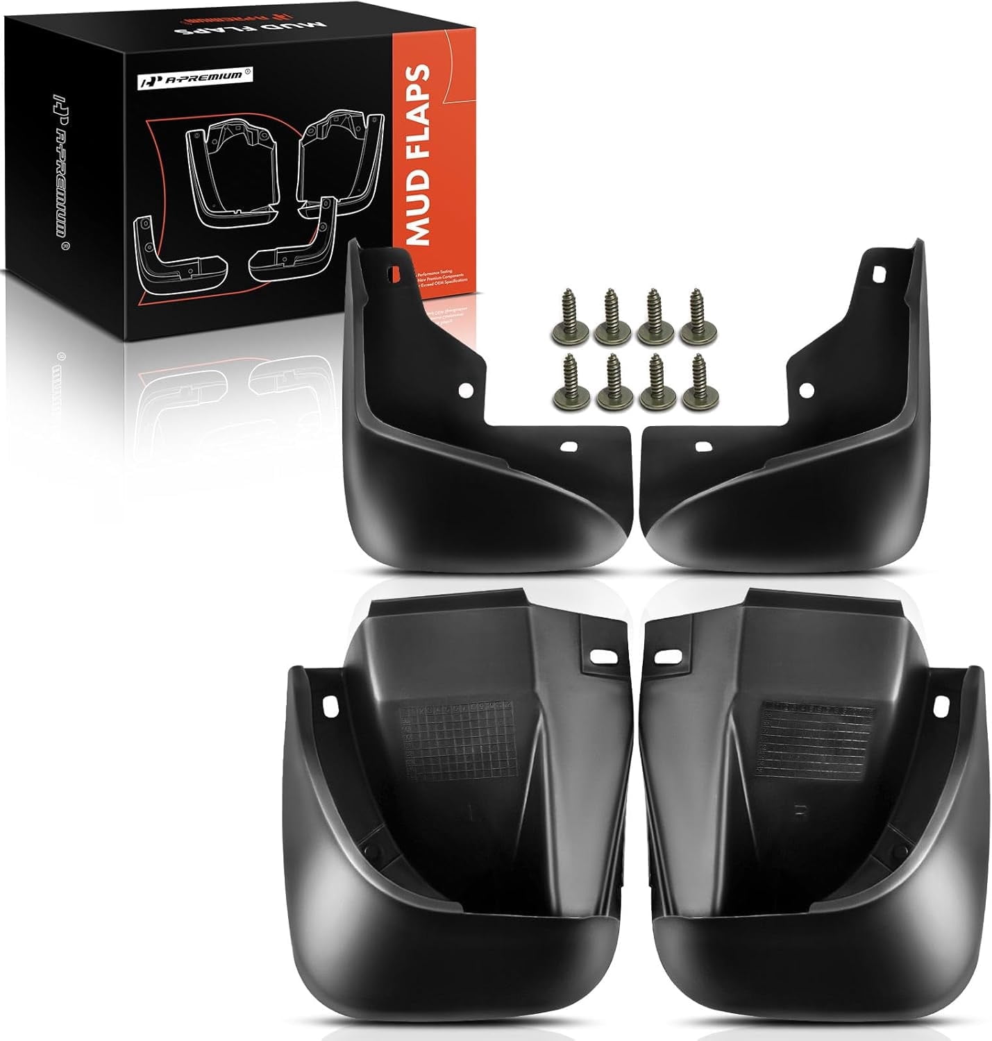 A-Premium Splash Guards Mud Flaps Mudguards Compatible with Honda Accord Sedan 1998 1999 2000 2001 2002 Front and Rear 4-PC Set
