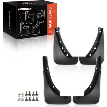 4X Black Mud Flaps Splash Guards For Honda Civic Si, Accord, Odyssey – With Hardware