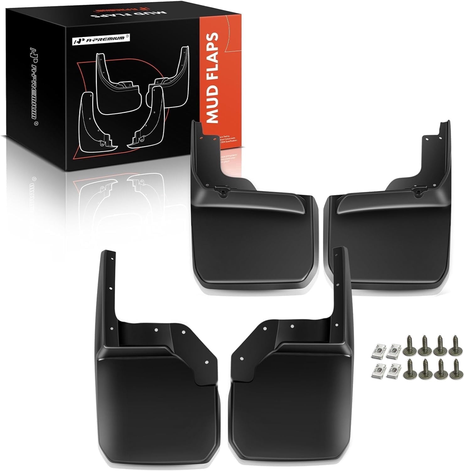 A-Premium Splash Guards Mud Flaps Mudguards Compatible with Jeep Wrangler JK Series 2007-2018 Front and Rear 4-PC Set