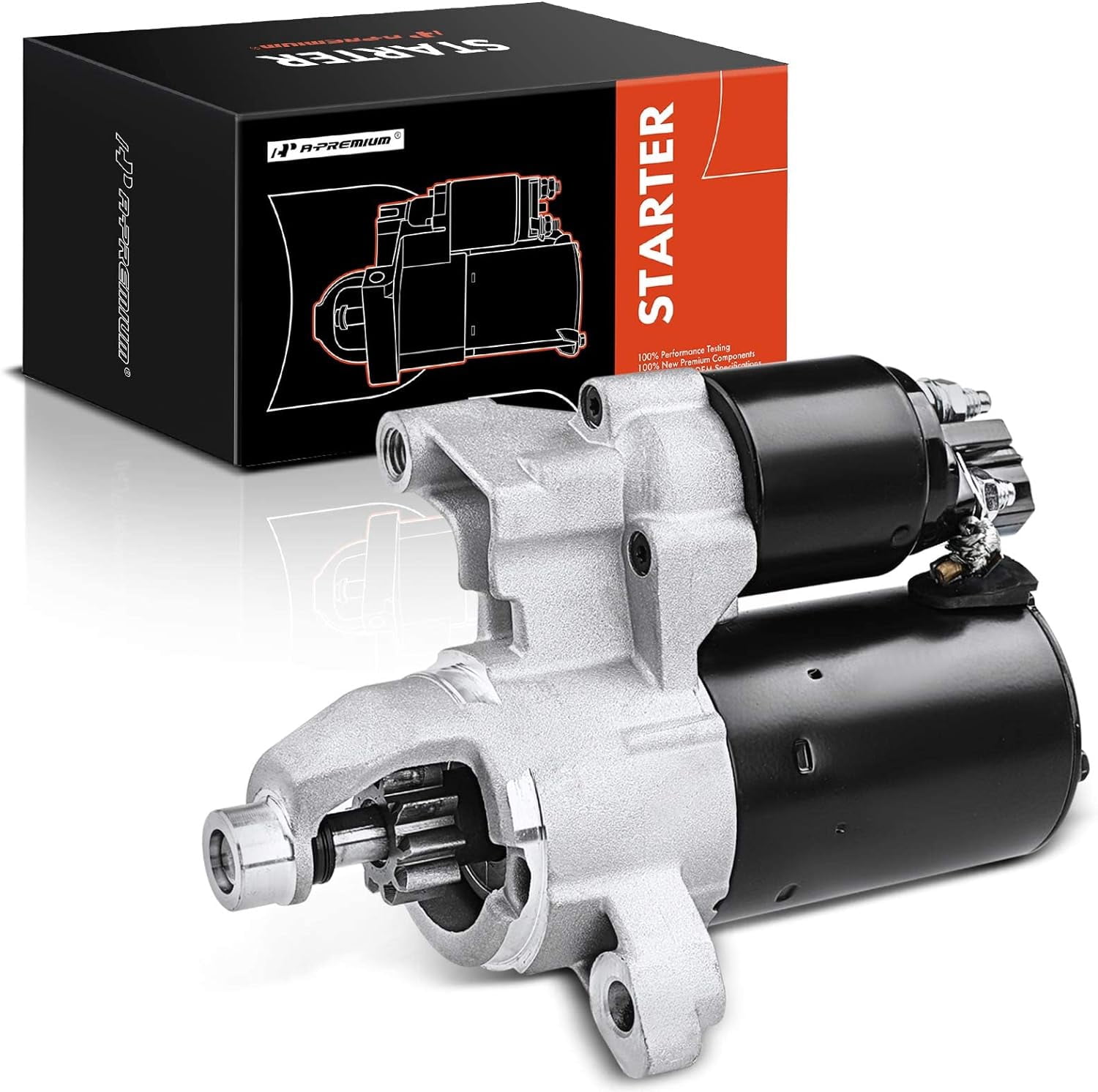 A-Premium Starter Motor For Nissan Pathfinder 1996-2000 & Infiniti QX4 1997-2000, 3.3L V6, 12V 1.4KW 9-Tooth Clockwise