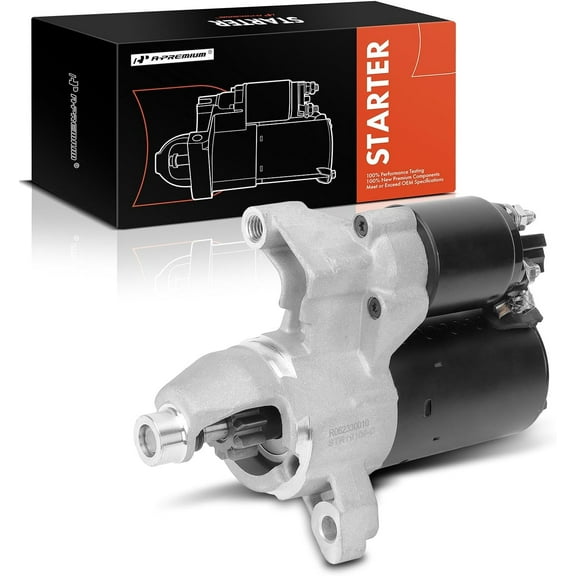 A-Premium Starter Motor Compatible with Audi Q5 2009-2012 3.2L, A5 Quattro 2008 3.2L, S5 2008-2009 4.2L, 12V 1.4 KW 10-Teeth Clockwise, Replace# 0001108415, 0001108416