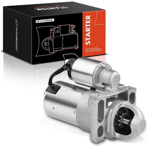 A-Premium Starter Motor Compatible with Chevrolet Express, Silverado, Suburban & GMC Savana, Yukon & Isuzu & Saab & Hummer & Cadillac, V8 6.0L 6.2L, 12V 1.4KW 11 Teeth CW, Replace# 19180528, 89017848