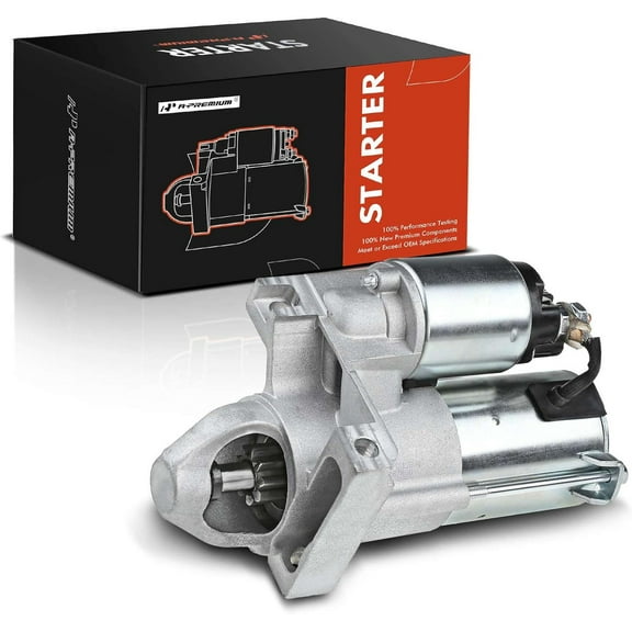 A-Premium Starter Motor Compatible with Chevrolet Impala 06-11, Equinox 06, Monte Carlo 06-07 & Buick Lucerne 09-11 & Pontiac Torrent 06, V6 3.5L 3.9L, 12V 1.2KW 9 Teeth Clockwise, Replace# 89017845