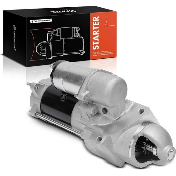 A-Premium Starter Motor Compatible with Chevrolet Tahoe, Express 2500, Express 3500, Blazer, B7, C10, C10 Suburban, C1500, C1500 Suburban & GMC Yukon, Savana 2500, Savana 3500, 12V 2.9kW 10-Teeth CW