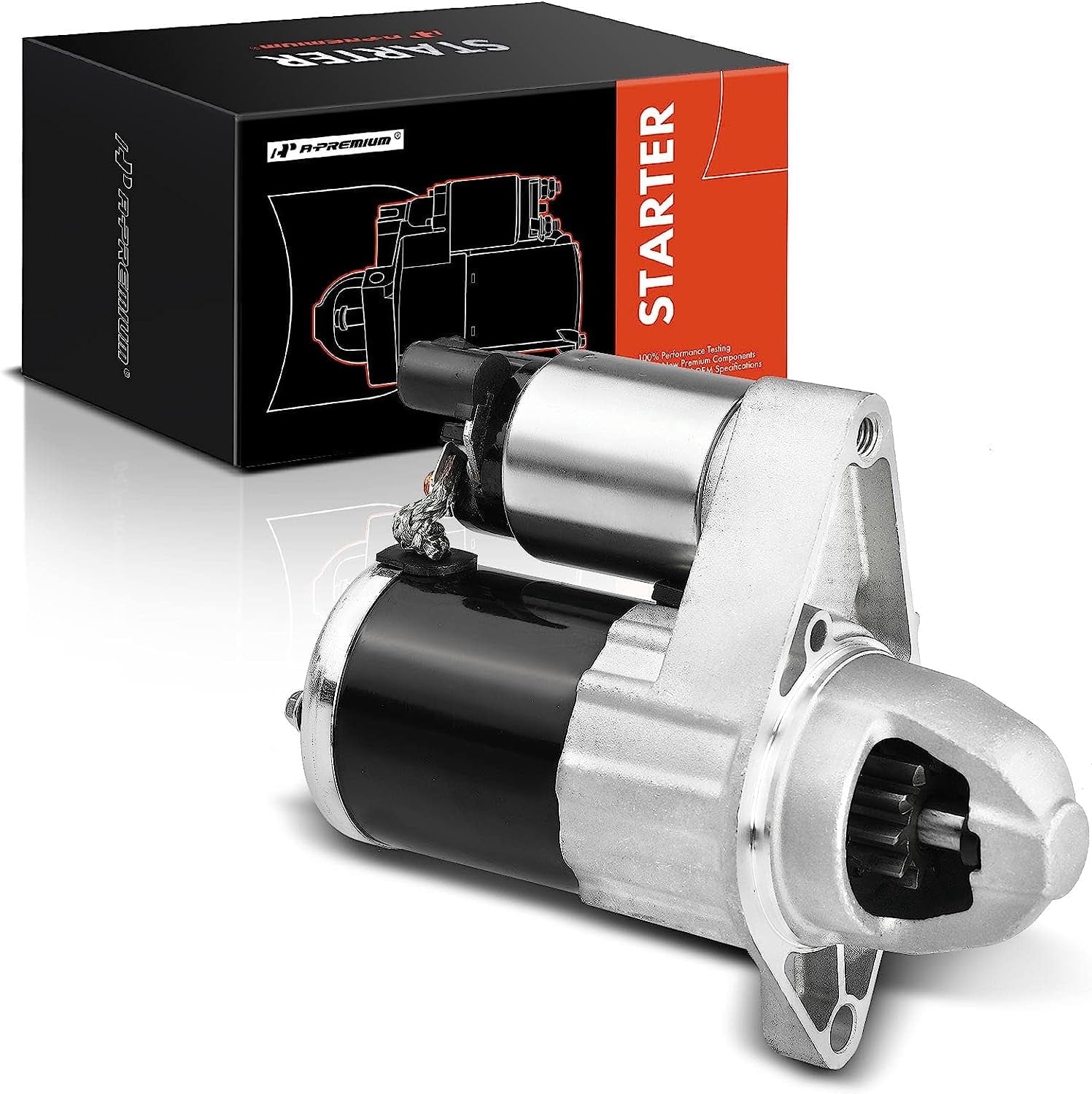 A-Premium Starter Motor Compatible with Chrysler 200 15-17 & Jeep Cherokee 14-19 Renegade 15-20 & Fiat 500X 16-18 & Ram ProMaster City 15-20 L4 2.4L 12V 1.4KW 10 Teeth Clockwise Replace# 410-48301