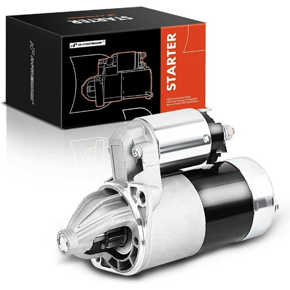 A-Premium Starter Motor Compatible with Dodge Colt & Hyundai Elantra, Sonata & Mitsubishi Eclipse & Eagle Talon & Plymouth, 12V 1.2KW 8 Teeth Clockwise, Replace# 3610032530, 3610032520, M001T70481