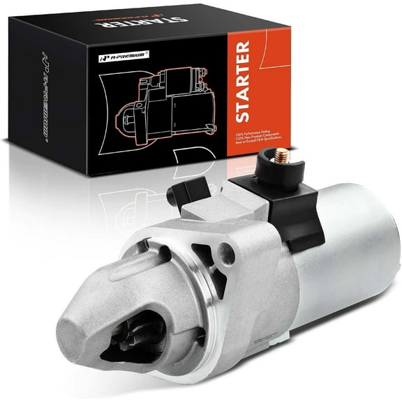 A-Premium Starter Motor Compatible with Honda Models - CR-V CRV 2002 2003 2004 2005 2006-2.4L L4 Engine -1.6KW 12V 9 Teeth Clockwise -Replace# 17844N, 31200-PPA-505, 31200-PPA-A01