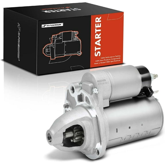 A-Premium Starter Motor Compatible with Jeep Cherokee & Dodge Grand Caravan, Journey, Avenger & Chrysler Town & Country, 200 & Ram ProMaster 1500 2500 3500 & Volkswagen Routan, 12V 1.3KW 10-Teeth CW