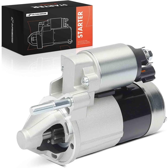 A-Premium Starter Motor Compatible with Kia Magentis 07-10, Optima 07-10, Rondo 07-10 & Hyundai Santa Fe 07-09, V6 2.7L, 12V 1.2KW 8 Teeth Clockwise, Replace# 36100-3E020, 36100-3E100