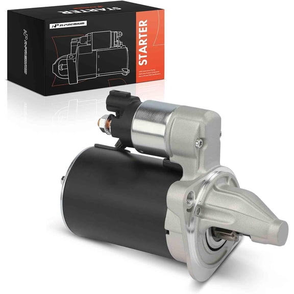 A-Premium Starter Motor Compatible with Kia Soul 2012-2014, Rio 2013-2015 & Hyundai Accent 2013-2017, Veloster 2013-2017, 1.6L, 12 Volts 0.9KW 10-Teeth Clockwise