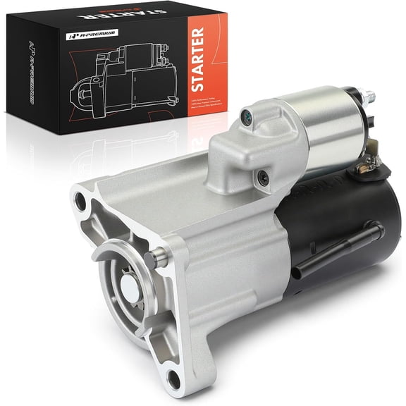 A-Premium Starter Motor Compatible with Land Rover LR2 2008 2009 2010 2011 2012 L6 3.2L, 12V 1.1KW 10 Teeth Clockwise, Replace# 6G9N-11000-LA, 6G9N-11000-LB