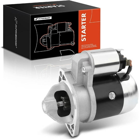 A-Premium Starter Motor Compatible with Nissan 720 1983-1986, D21 1986-1989 & Datsun 510 1980-1981, 200SX 1980-1983, 2.0L 2.2L 2.4L, 12V 0.9KW 8-Teeth Clockwise, Replace# 23300-W0411