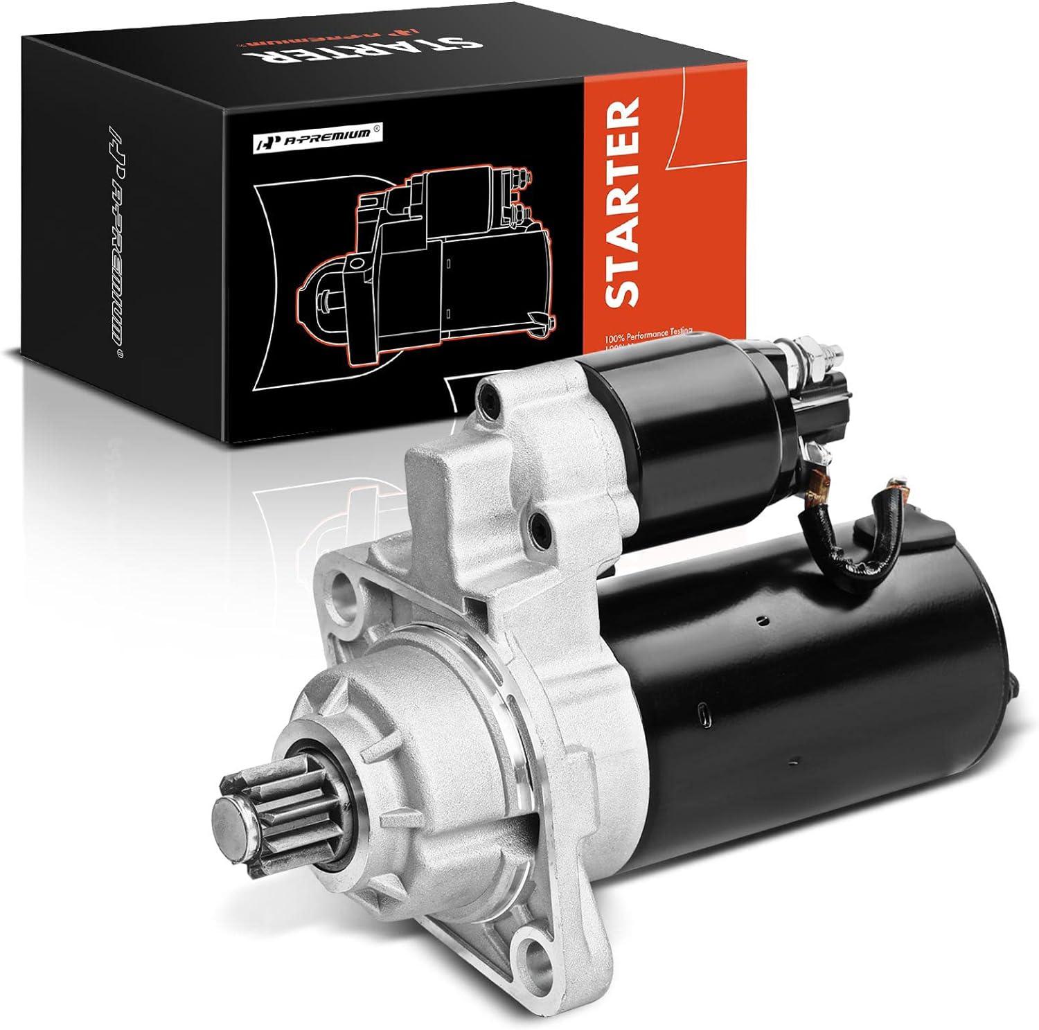 A-Premium Starter Motor Compatible With Volkswagen Jetta 06 15 Passat Beetle Tiguan Eos Cc Audi A3 A3 Quattro Tt Quattro 2 0l 3 2l 12v 1 1kw 10 Teeth Counterclockwise Replace 02m911021b - View #8