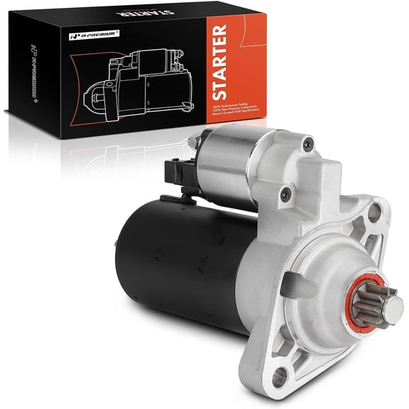 A-Premium Starter Motor Compatible with Volkswagen Jetta 1994-2002, Passat 1993-1997, Golf 1995-2002, Corrado 1992-1995, 2.8L, 12V 1.8KW 9-Teeth Clockwise, Replace# 02A911023C, 02A911023H