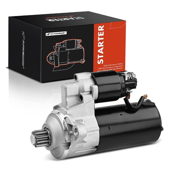 A-Premium Starter Motor Compatible with Volkswagen Jetta 2005, Beetle 2004, Passat 2012, Golf 04-06, Eos 07-08 & Audi A3 Quattro, TT Quattro 3.2L, 12V 1.7KW 10-Teeth CCW Replace# 0001123016