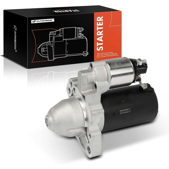 A-Premium Starter Motor Compatible with Volkswagen Touareg 2007-2009 & Audi A8 Quattro 2005-2007, 4.2L 6.0L, 12V 1.4KW 9-Teeth Clockwise, Replace# 0001108229, 07C911023F