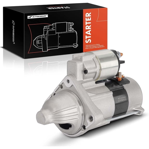 A-Premium Starter Motor Compatible with BMW M5 2006-2010, M6 2006-2010, 5.0L, 12V 1.5KW 10-Teeth Clockwise, Replace# 12417835126, 12417835737