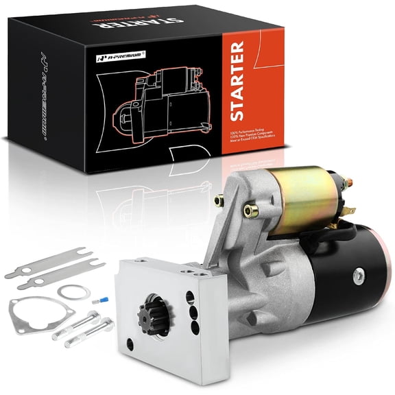 A-Premium Starter Motor Compatible with Chevy SBC Small Block BBC Big Block For GM Race Car, 1.4KW 12V 9 Teeth Clockwise, Replace# S114-254S1BX