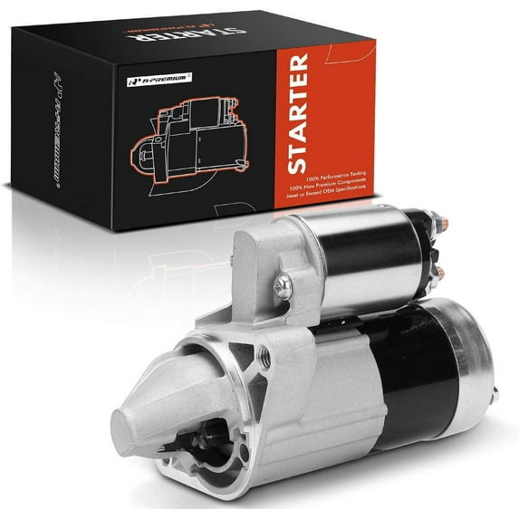 A-Premium Starter Motor Compatible with Chrysler PT Cruiser 2001 2002 2.4L, 12V 1.2KW 9-Teeth Clockwise