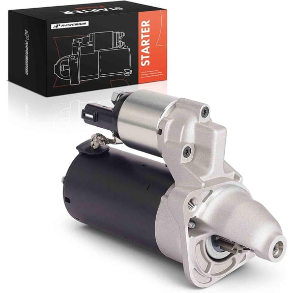 A-Premium Starter Motor Compatible with Kia Soul 2012-2013, Rio 2014-2017, 1.6L, 12V 1.3KW 11-Teeth Clockwise, Start/Stop Feature, Replace# 0001138055, 0001138056