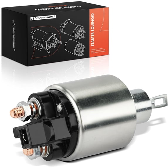 A-Premium Starter Solenoid Compatible with Volkswagen Models - Jetta Golf 1993-2004, Passat 1992-1997, Beetle 1998-2005, Cabrio 1995-2002, Corrado 1992-1995, Lupo 2005-12V