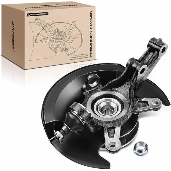 A-Premium Front Right Steering Knuckle & Wheel Bearing Hub Assembly Compatible with Honda Civic 2001 2002, 1.7L, Passenger Side