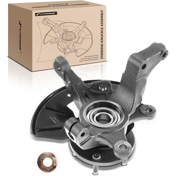 A-Premium Steering Knuckle and Hub Bearing Assembly Compatible with Ford Escape Mazda Tribute 2001-2004 Front Left Side