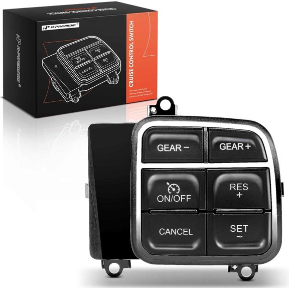 A-Premium Steering Wheel Mounted Cruise Control Switch Buttons Compatible with Ram 1500 2013-2022, 1500 Classic 2019-2023