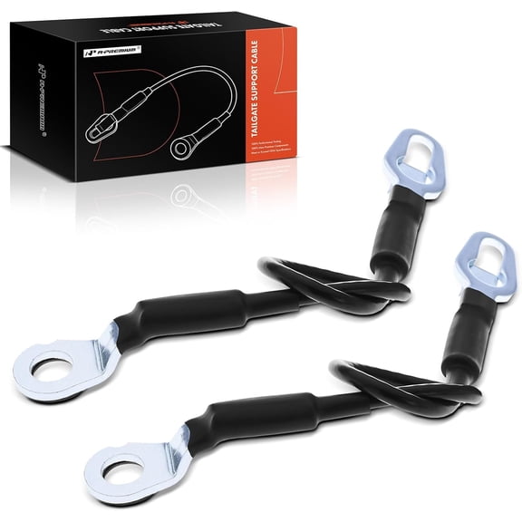 A-Premium Tailgate Cable Compatible with 1996-2006 Chevrolet Silverado 1500 & GMC Sierra & Cadillac Escalade & Hummer H2, 15-1/8 inch Tailgate Support Strap - 16637944 16637945 88892972 88892973