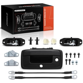 A-Premium Tailgate Rebuild Kit Compatible with 2014-2015 Chevrolet Silverado 1500 2500 3500 HD & GMC Sierra 1500 2500 3500 HD, Rear Tailgate Parts Plastic Handle Bezel Latch Hinge Bolts (Pack of 19)