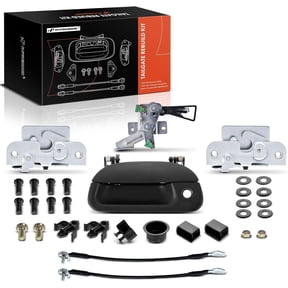 A-Premium Tailgate Rebuild Kit Compatible with Ford F-150 F150 1997-2003, F-250 F-350 Super duty 1999-2007, Rear Tailgate Parts Plastic Handle Bezel Latch Cable Bushing Clips Bolts (Pack of 32)