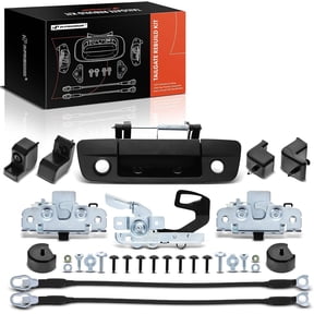 A-Premium Tailgate Rebuild Kit Compatible with Ram 1500, Ram 2500, Ram 3500, 2013 2014 2015 2016, Rear Tailgate Parts Metal Handle Bezel Latch Cable Bushing Bumpers Bracket Bolts (Pack of 30)