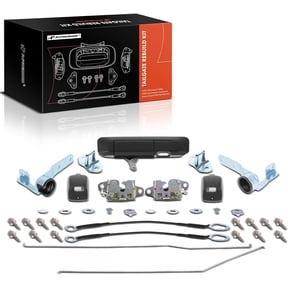 A-Premium Tailgate Rebuild Kit Compatible with Toyota Tacoma 2009-2015, Rear Tailgate Parts Metal Handle Bezel Latch Rod Bumper Cable Hinge Lamp Bolts (Pack of 37)