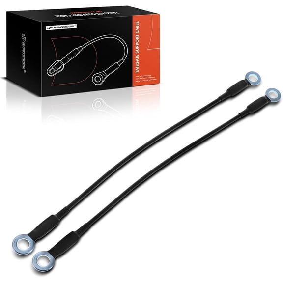 A-Premium Tailgate Support Cable Compatible with Ford Bronco 1978-1996, Bronco II 1984-1990, Gran Torino, LTD II, Ranchero, Ranch Wagon, Torino & Mercury Montego, 18 Inch, Rear Tailgate, 2-PC Set