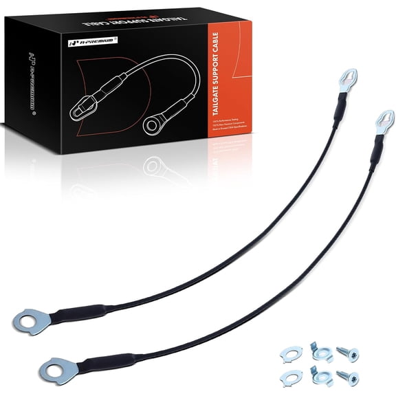 A-Premium Tailgate Support Cable Compatible with Ford F-150 F150 2004-2014 & Lincoln Mark LT 2006-2008, 23-1/2 Inch, Rear Tailgate Driver and Passenger Side, 2-PC Set
