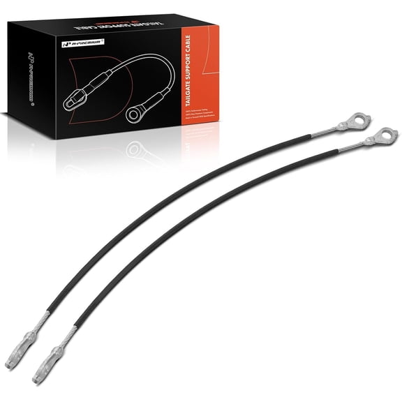 A-Premium Tailgate Support Cable Compatible with Jeep CJ Series CJ7 1976-1986, CJ5 1976-1983, Scrambler 1981-1985, 19.5 Inch, Rear Tailgate Driver and Passenger Side, 2-PC Set, Replace# J5752617