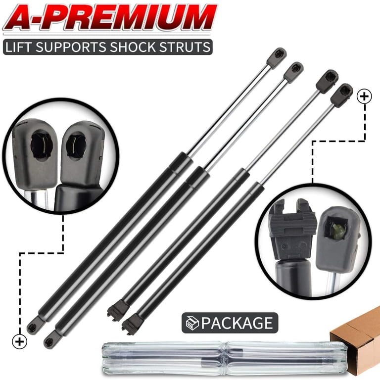 Pair Lift Supports For Nissan 350Z Tailgate 2000-2008 – Gas Shocks Struts, Black