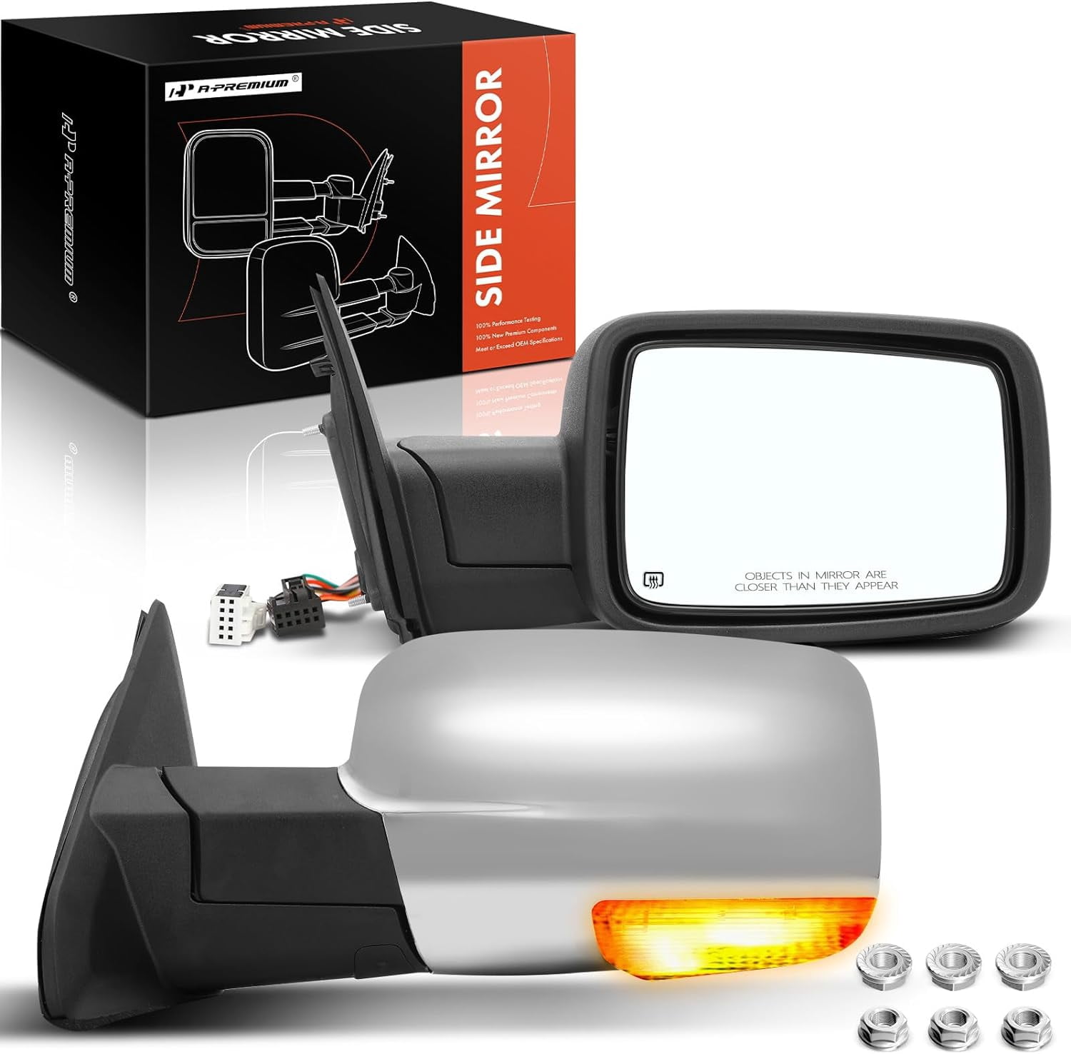 Pair Chrome Towing Mirrors For 1994-1997 Dodge Ram 1500 2500 3500 Power Glass - Foto 11