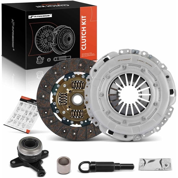 A-Premium Transmission Clutch Kit with Clutch Slave Cylinder Compatible with Infiniti Q60 2014-2015 3.7L, G37 2008-2013 3.7L, G35 2007-2008 3.5L & Nissan 370Z 2009-2017 3.7L, 350Z 2007-2009 3.5L