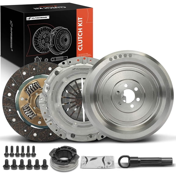 A-Premium Transmission Clutch Kit Set with Flywheel Compatible with Volkswagen Jetta 1999-2005, Golf 1999-2006, Beetle 1998-2006 & TT 2000-2006, 1.8L 1.9L