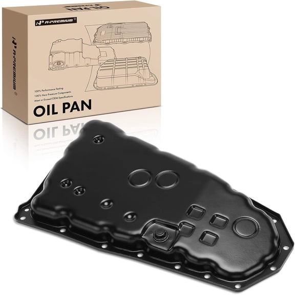 A-Premium Transmission Oil Pan with Drain Plug Compatible with Mitsubishi Outlander 2016-2020, Outlander Sport 2015-2024, Lancer 2016-2017, 2.0L 2.4L, Replaces 2705A048, 2705A062