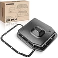 thumbnail image 1 of A-Premium Transmission Oil Pan with Gasket Compatible with Ford F-150 Explorer Expedition Mustang E-150 E-250 Econoline E-350 Super Duty Crown Victoria Thunderbird Lincoln Mark LT Town Car Mercury, 1 of 9