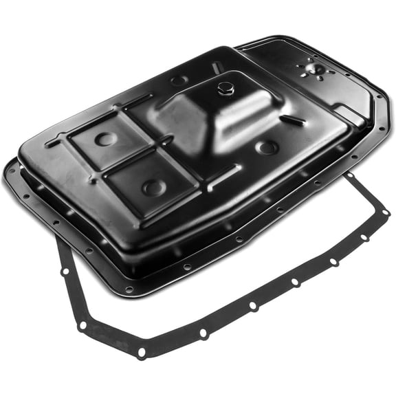 A-Premium Transmission Oil Pan with Drain Plug & Gasket Compatible with 6R80 6R80E Transmisson & Ford Mustang Expedition F-150 F-250/350 Super Duty
