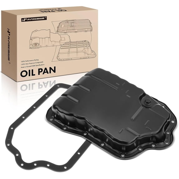 A-Premium Transmission Oil Pan with Drain Plug & Gasket Compatible with Toyota Camry 2010-2016, Highlander 2010-2013, Sienna 2011-2013