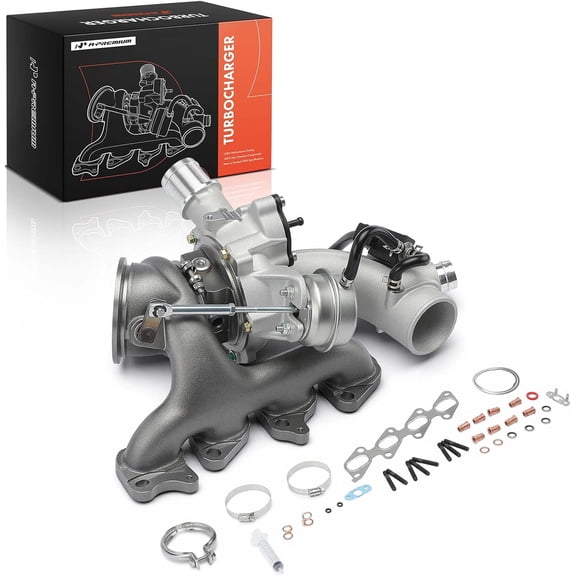 A-Premium Complete Turbo Turbocharger and Complete Installation Kits Compatible with Chevy Chevrolet Cruze 2011-2019, Sonic 2012-2020, Trax 2013-2021 & Buick Encore 2013-2021, 1.4L, Replace# 55565353