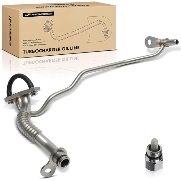 A-Premium Turbocharger Oil Line Compatible with Ford F-150 2011-2015, Transit-150 Transit-250 Transit-350 2015-2016, Transit-350 HD 2015-2016, Expedition 2015 & Lincoln Navigator 2015, Left Lower