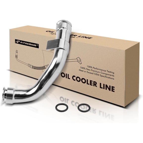 A-Premium Turbocharger Oil Return Line Compatible with Ford F-250 F-350 F-450 F-550 E-350 E-450 Super Duty F650 F-750 E-350 Club Wagon Excursion V8 6.0L